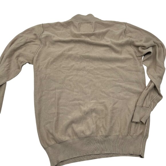 BKE Mens Argyle Pullover Sweater XL Beige 1/4 Zip 100% Cotton Casual Knit - Picture 5 of 5